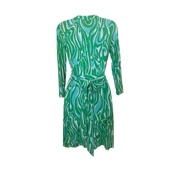 Lilly Pulitzer Green/Blue/White Wrap Dress XS - Picture 2 of 12